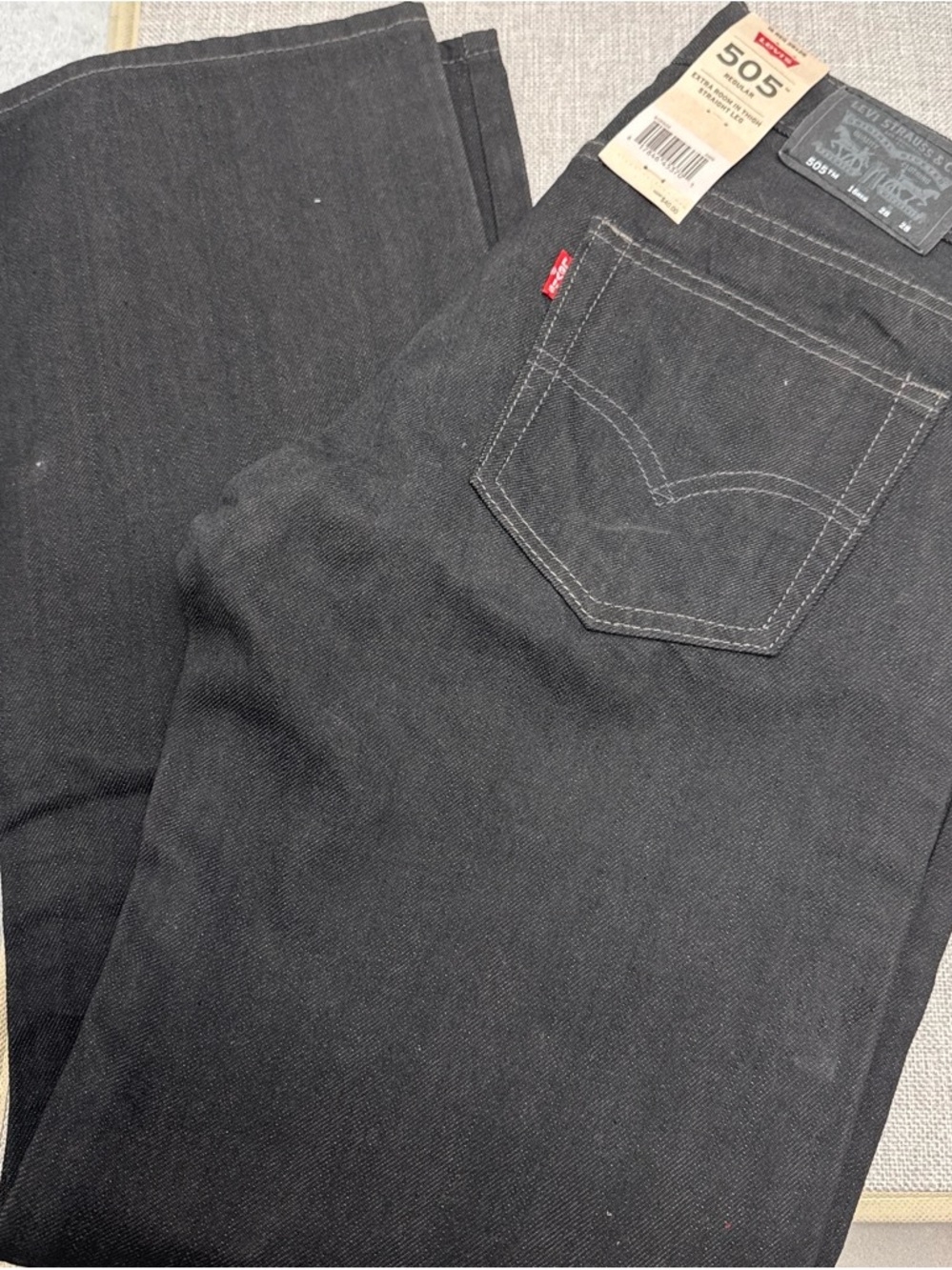 Levi's Black Boys 28X28  (16). Straight-Leg Jeans